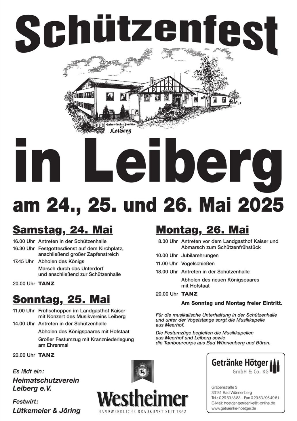 Leiberg_Schützenfest 2025_Plakat